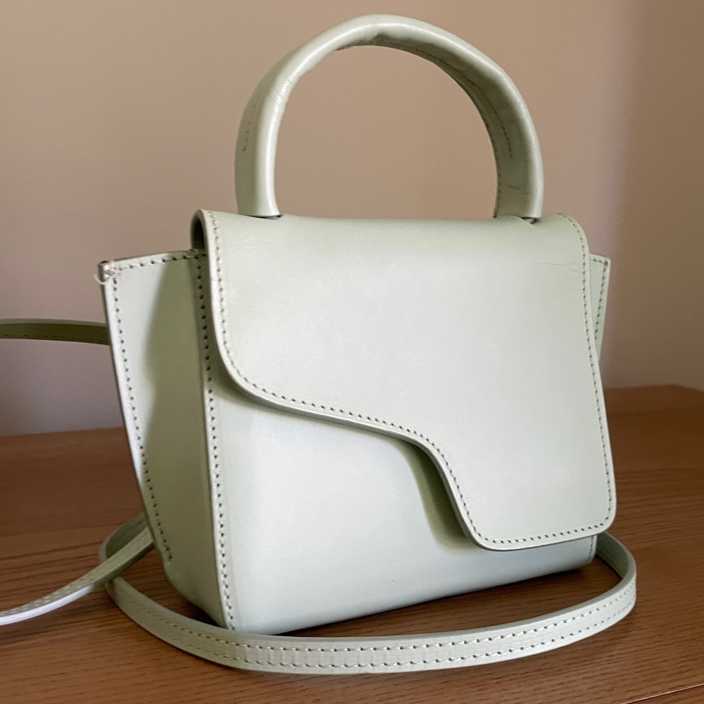 ATP Atelier Mini Pale Green Leather Crossbody Bag | Made in Italy